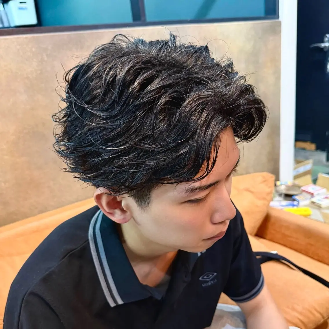 メンズ カット パーマ Ryu/ ショートモデル募集中のヘアスタイル