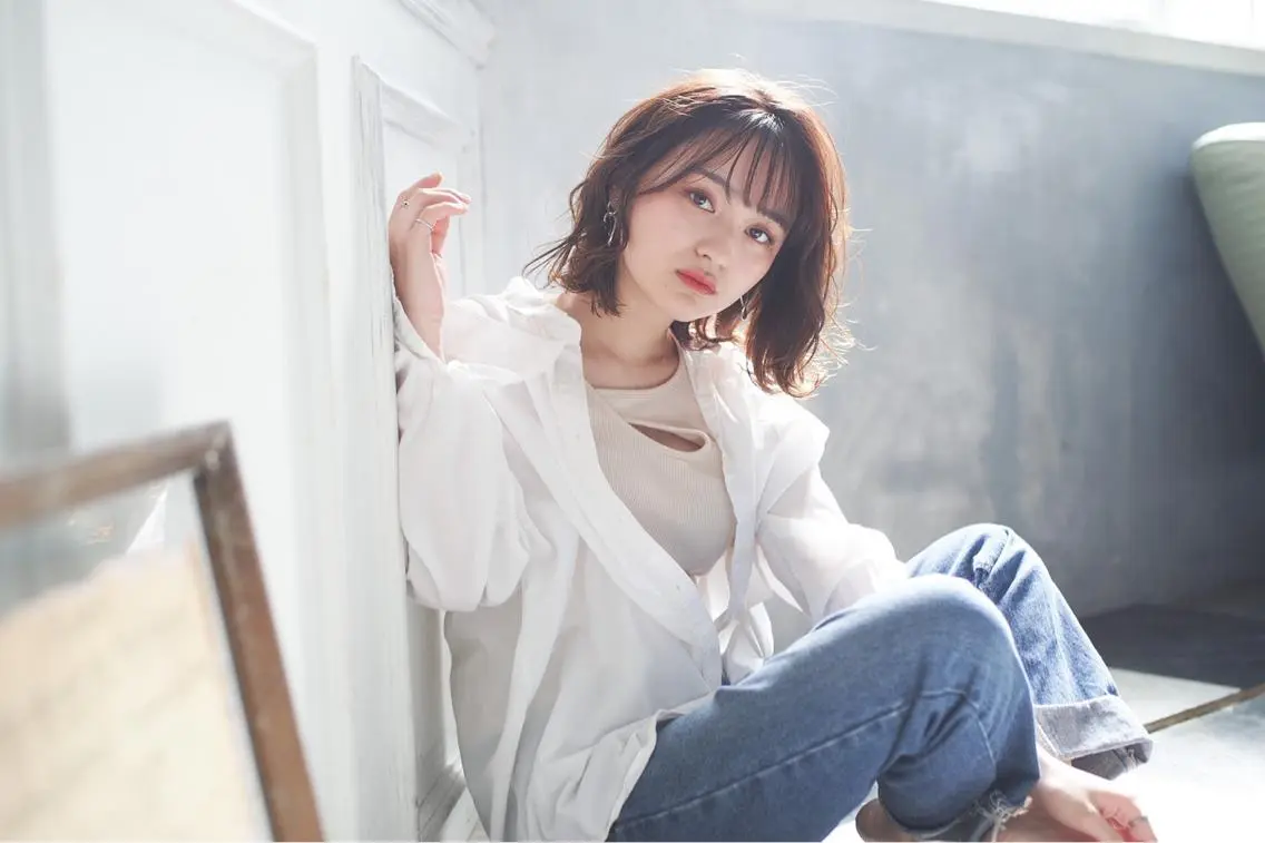 ミディアム 【髪質改善】 梅田　聡のヘアスタイル