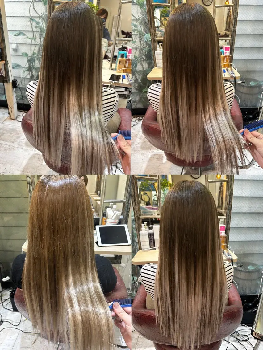 ロング カラー ‼️最新ハネエクステ 原宿のヘアスタイル