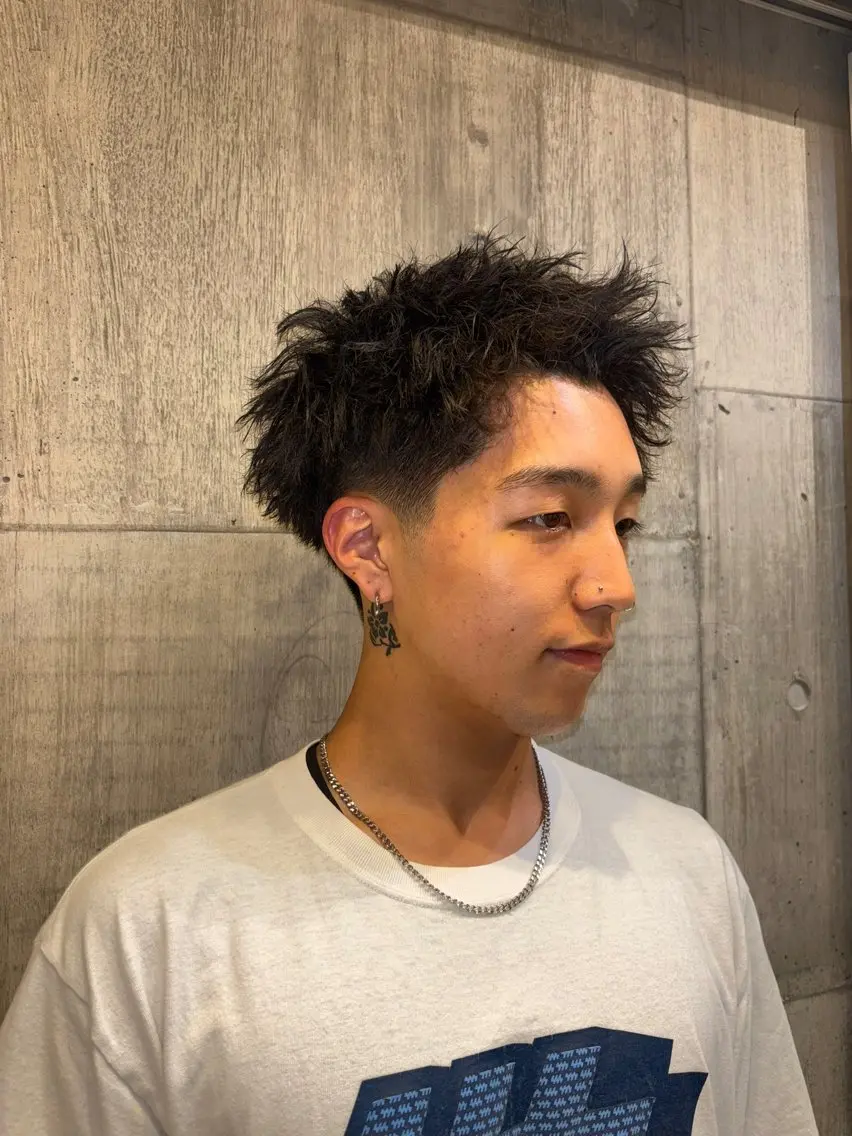 ショート パーマ メンズ メンズパーマ スパイキーショート ショートヘア カット パーマ 💈 FUZUKI💈のヘアスタイル