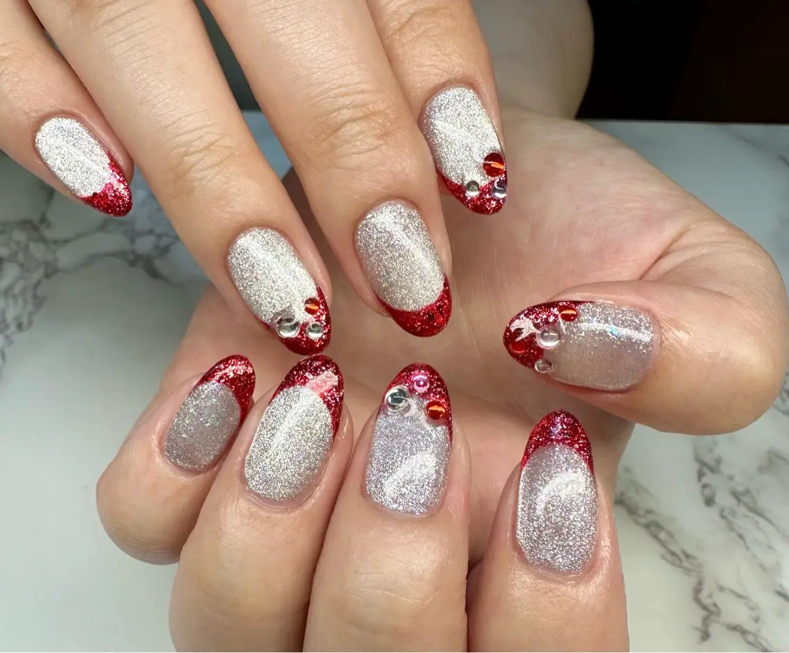 ネイル フラッシュネイル フレンチネイル ラメ(グリッター) マグネットネイル ニュアンスネイル Mai’s nailのネイルデザイン