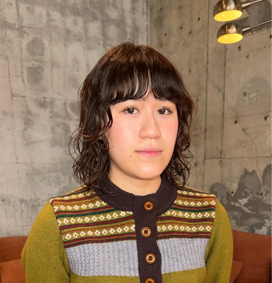 ミディアム ミディアムパーマ 澁谷 咲映のヘアスタイル