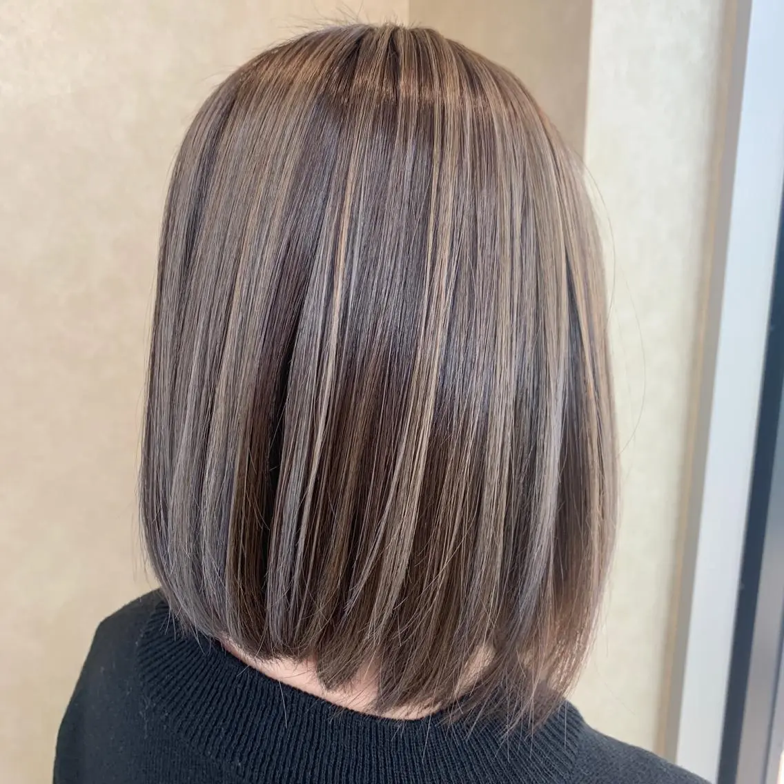ミディアム ハイライト 丸山 香のヘアスタイル