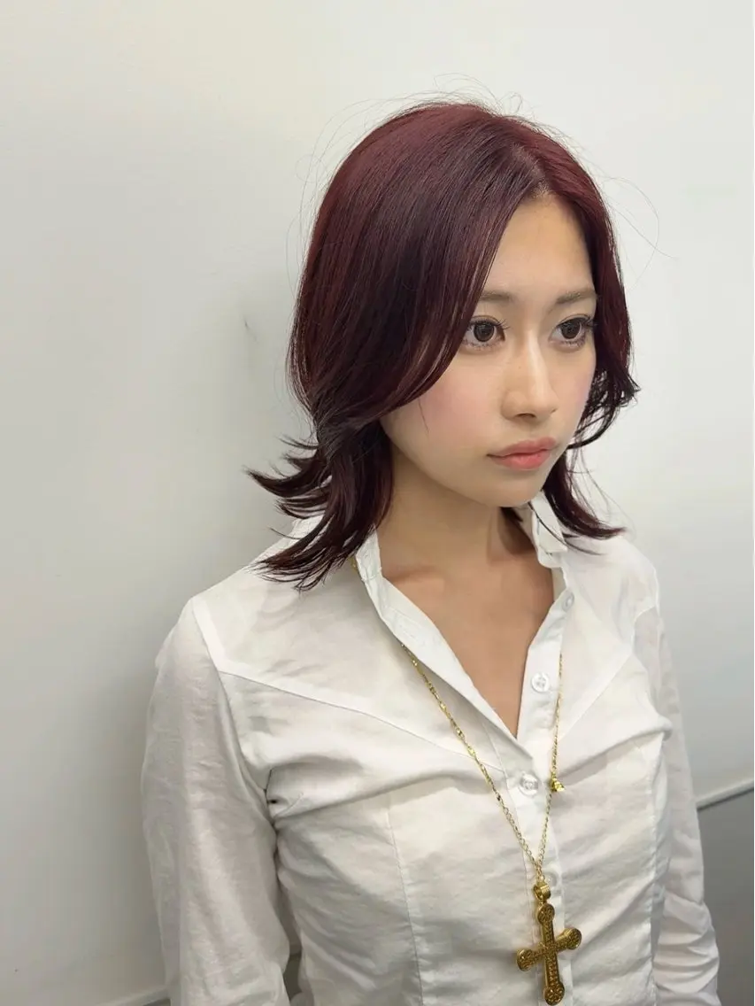 セミロング カラー 韓国風ヘア レイヤーカット トリートメント ワンホンヘア カット ヘアカラー トリートメント 韓国ヘア🇰🇷 スズキのヘアスタイル
