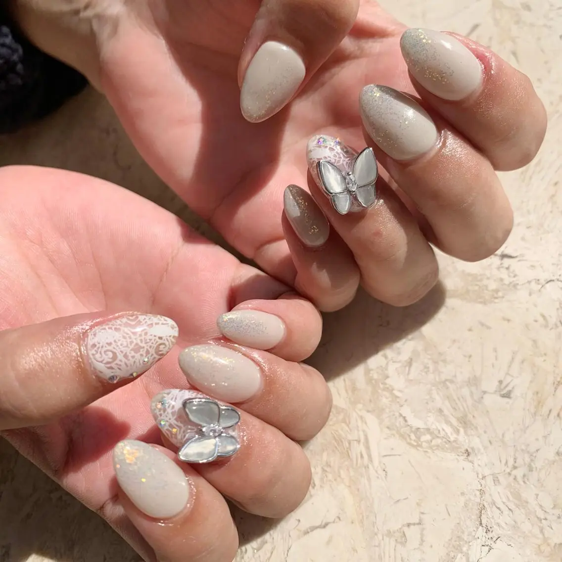 ネイル アートネイル ジェルネイル 韓国ネイル レース マグネットネイル ハンドネイル フットネイル nail salon mieux(ミュー)のマツエク・マツパデザイン