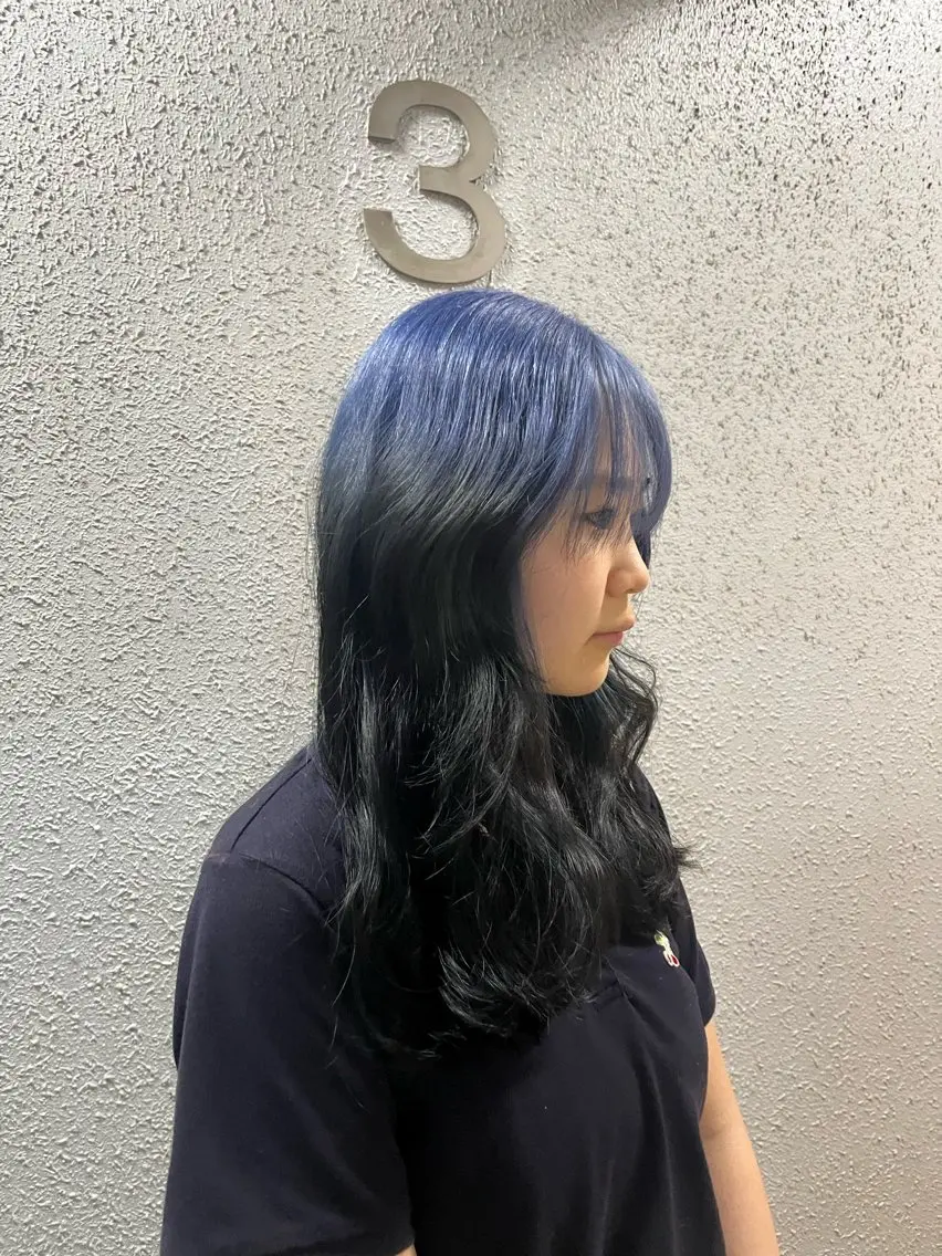 セミロング カラー ヘアカラー 中川 蓮のヘアスタイル