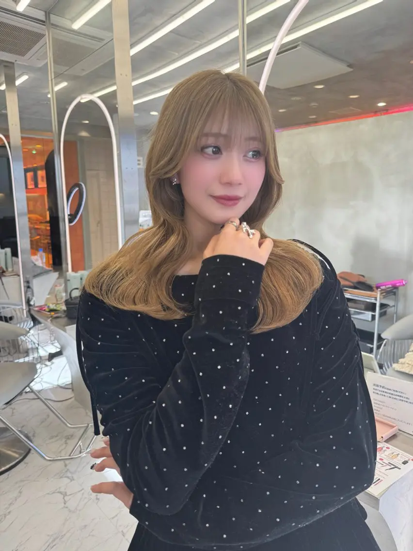 ミディアム カット ヘアカラー トリートメント 💎韓国レイヤー/ 髪質改善💎武村侑哉のヘアスタイル