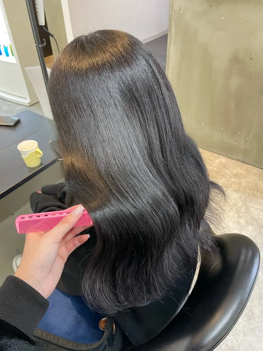 ロング 柳田 光のヘアスタイル