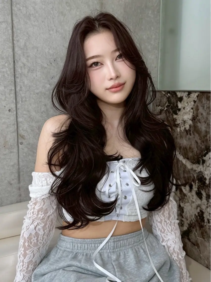 ロング ヘアアレンジ ボブ 顔周りカット ハッシュカット ハイレイヤー 髪質改善 カット ヘアカラー トリートメント ヘアセット 大宮ブリーチ縮毛⭕️ 暗髪レイヤーしょうまのヘアスタイル