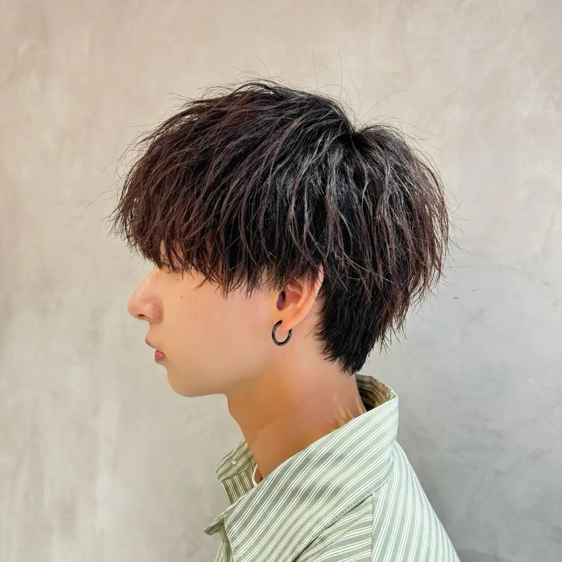 メンズ レイヤーカット 暖色カラーayuのヘアスタイル