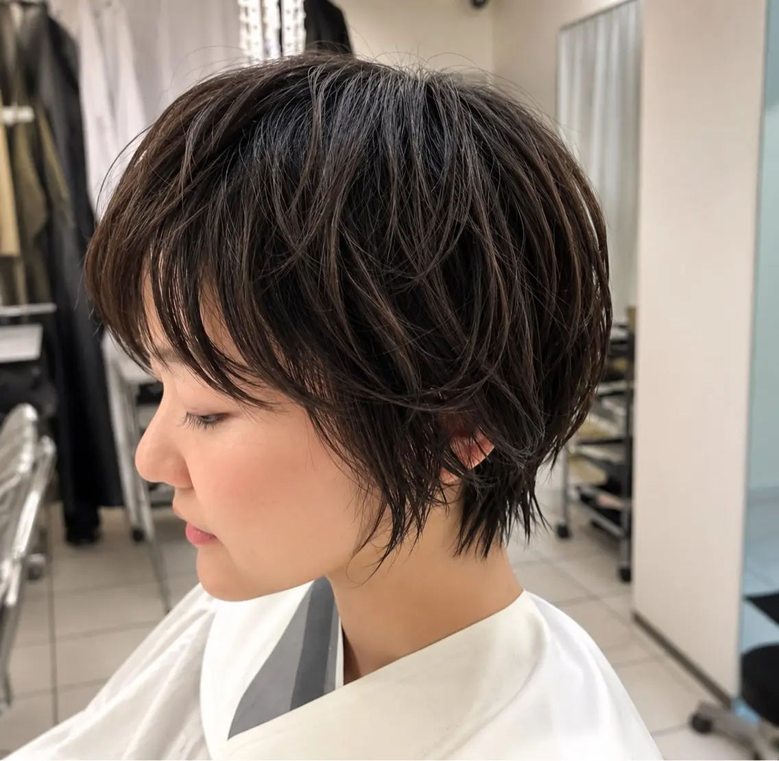 ショート カラー ショートカット 🌟星野菜月のヘアスタイル