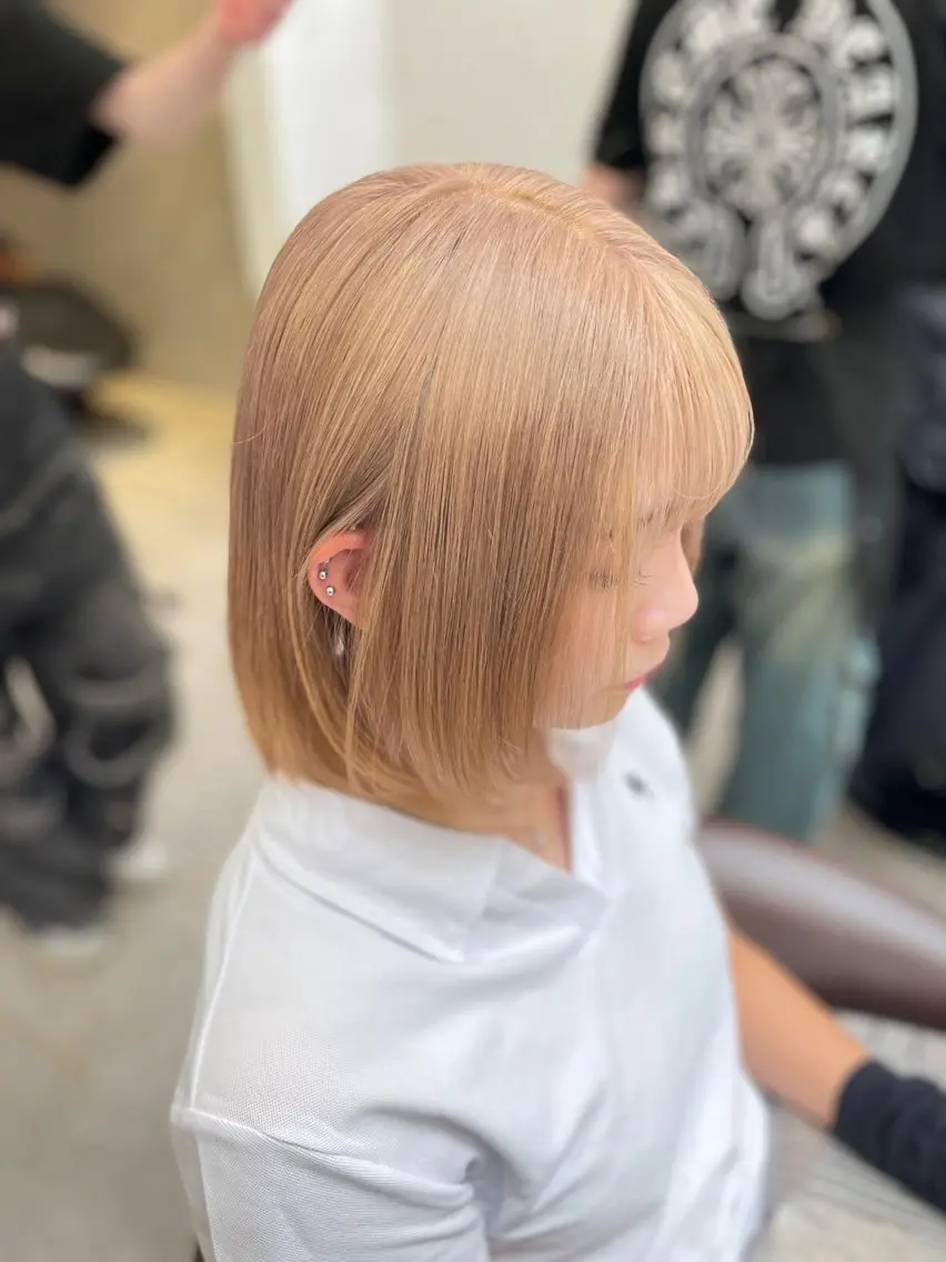 ミディアム ヘアカラー MOE 福岡韓国ヘア✧︎のヘアスタイル