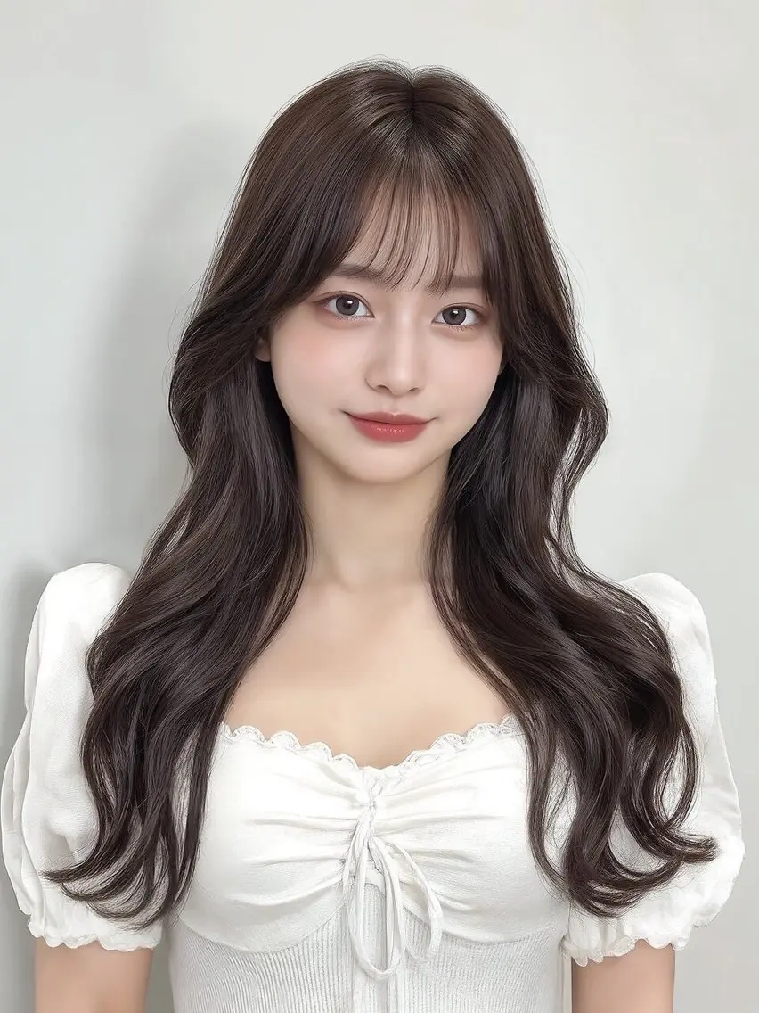 ロング カット ヘアカラー トリートメント ココ ルアナのヘアスタイル