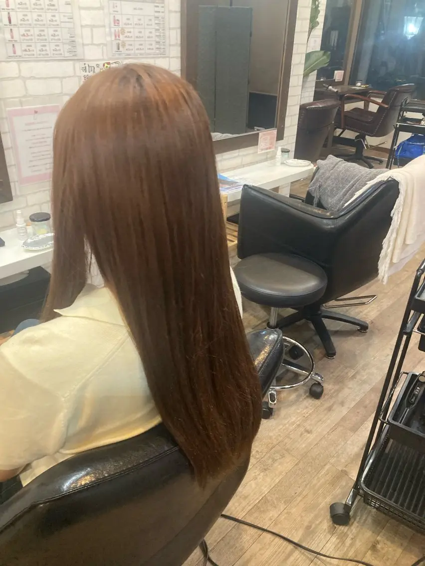 ロング 縮毛矯正 小林 温裕のヘアスタイル