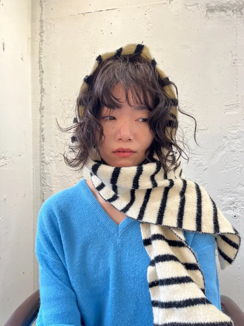 ミディアム パーマ カット ヘアカラー パーマ ✴︎UNU ✴︎モエカのヘアスタイル