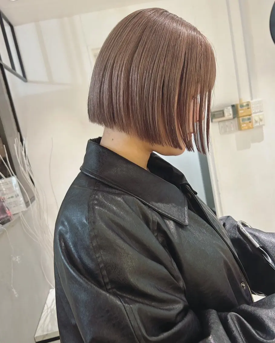 ショート カラー ベージュカラー ブリーチ ケアブリーチ ダブルカラー ボブ HIBIKI/原宿 ハッシュカット🪄のヘアスタイル