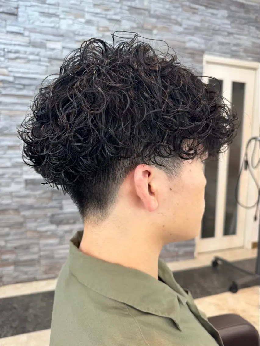 パーマ メンズ カット パーマ 平井 沙希のヘアスタイル