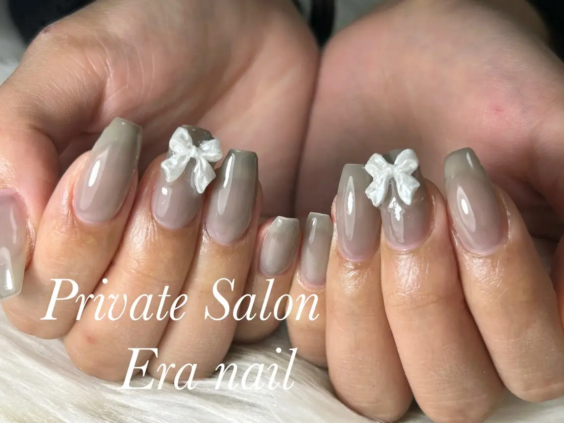 ネイル リボン ハンドネイル Era nailのネイルデザイン