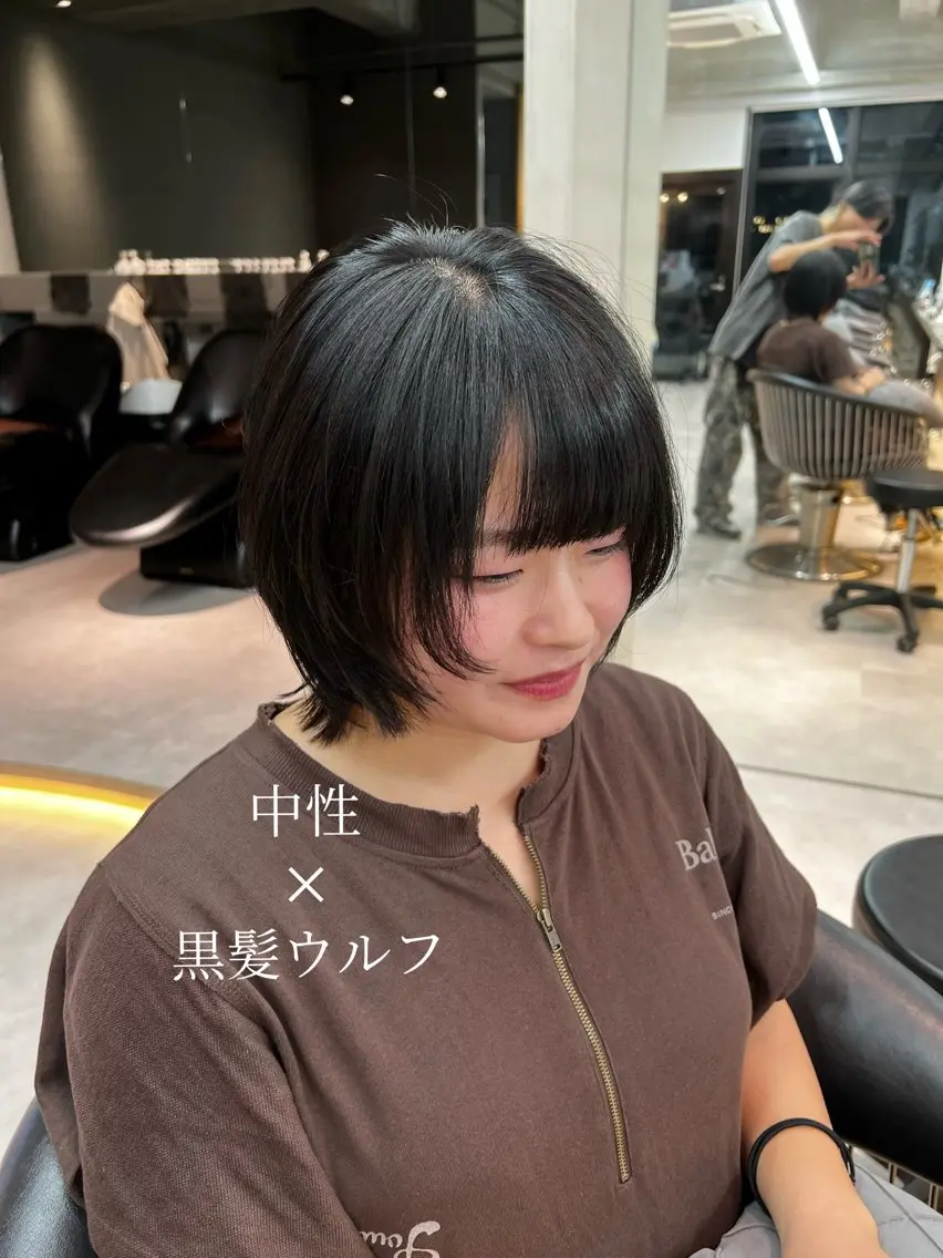 ショート ヘアアレンジ ウルフカット 似合わせカラー× ウルフカット/ホマレのヘアスタイル