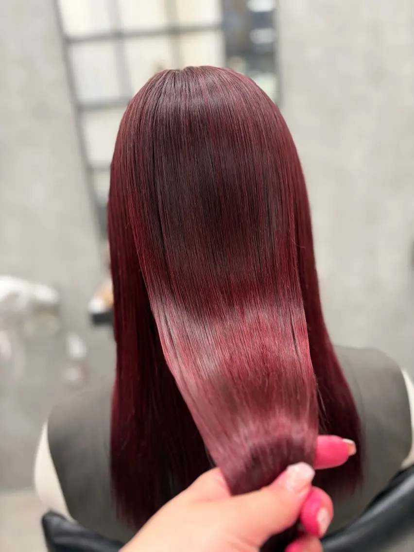 ロング カラー 髪質改善 縮毛矯正 トリートメント ヘアカラー 縮毛矯正 トリートメント すぐ巻ける縮毛矯正 🍀勝倉　麗のヘアスタイル