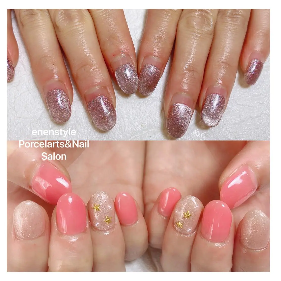 ミディアム ネイル ハンドネイル 🐾enen style 🐾のネイルデザイン