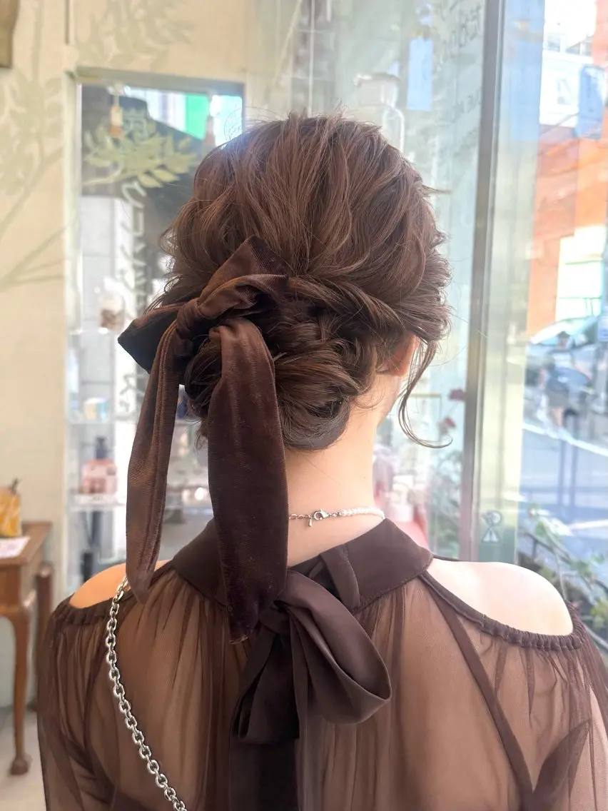 ミディアム ヘアアレンジ ヘアセット ヘアアレンジ 表参道 💠Ayano💠のヘアスタイル