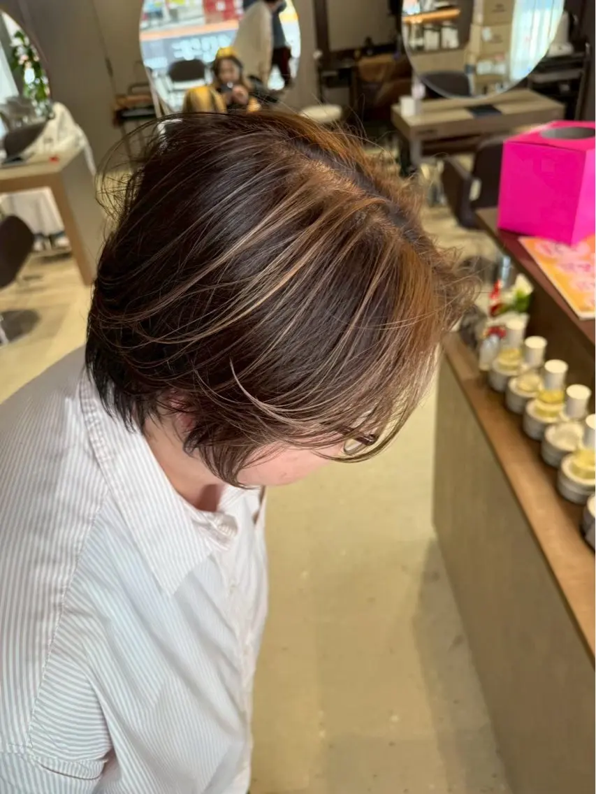 ショート ヘアカラー トリートメント 透明感カラー／ 艶髪／たなべだいのヘアスタイル