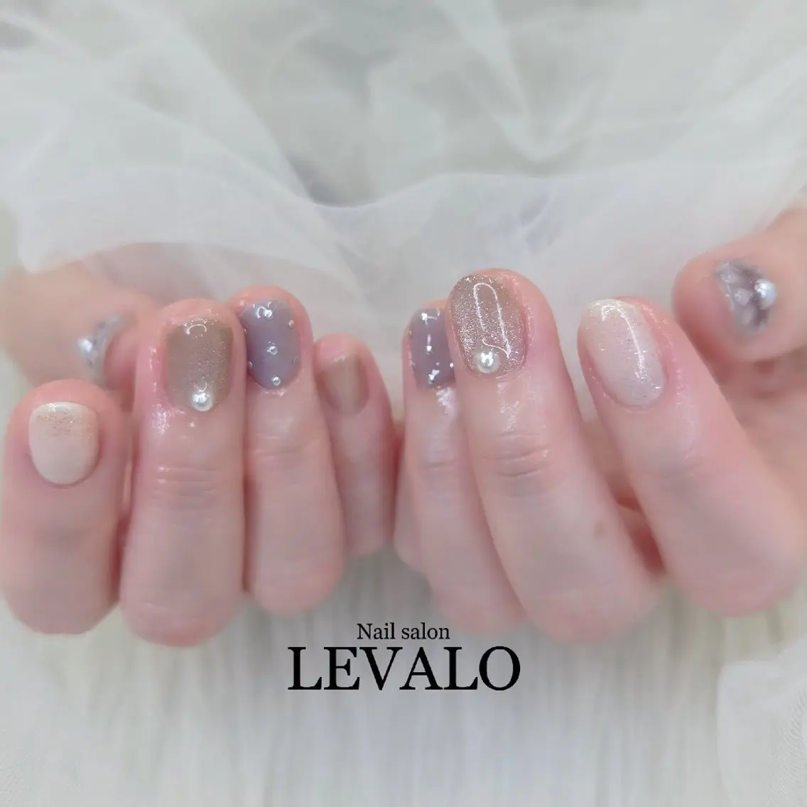 ネイル 春ネイル Nail salon LEVALOレヴァロのネイルデザイン