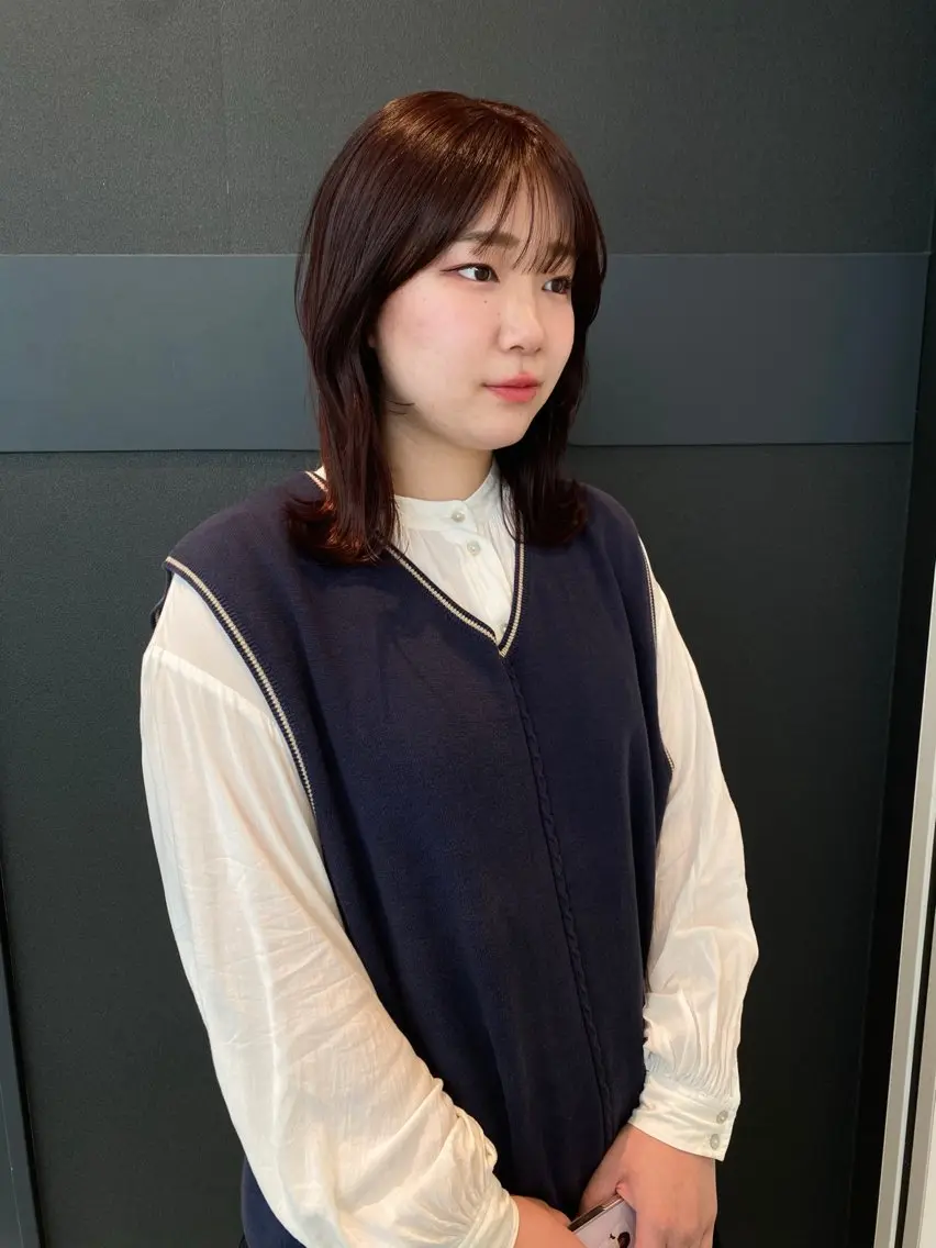 ミディアム カラー カット ヘアカラー トリートメント mai / linoah˚✧のヘアスタイル