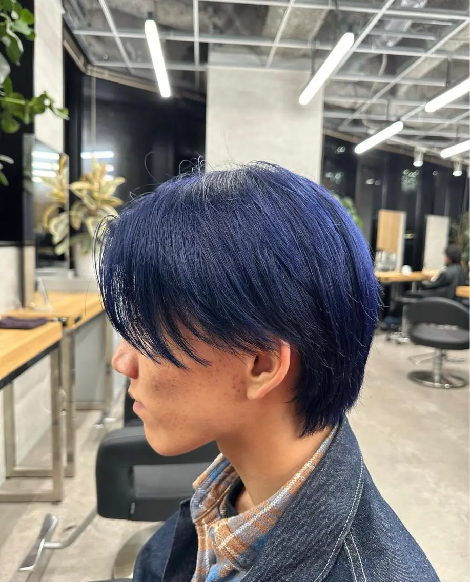 ショート カラー パーマ メンズ カット パーマ 🔥メンズ 特化🔥菊水皐暉🔥のヘアスタイル