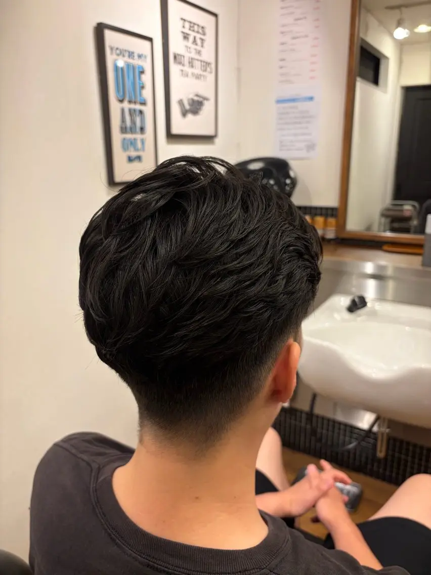 ショート カット パーマ 宇野井 勝太のヘアスタイル