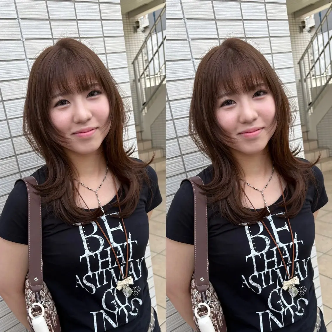 ミディアム カラー レイヤーカット 外ハネヘア カット ヘアカラー レイヤー/ハイライト /立川/赤池宏隆のヘアスタイル