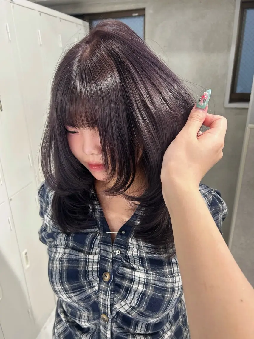 カラー 髪質改善 ヘアカラー Akari🧬レイヤ ー/ハイトーン/天神のヘアスタイル