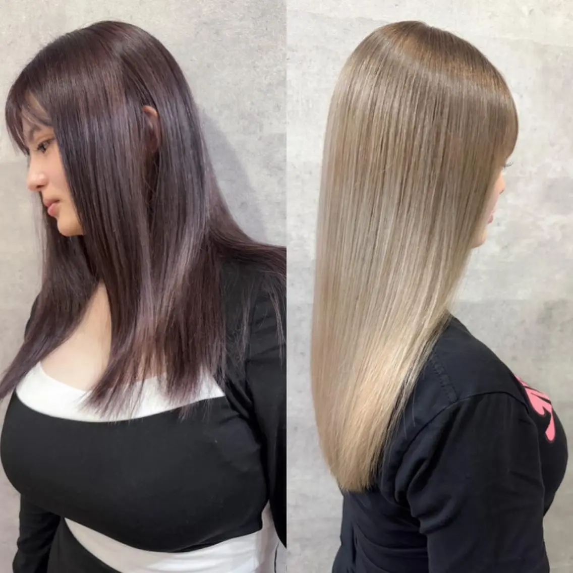 セミロング カラー アディクシーカラー バレイヤージュ ブリーチ ケアブリーチ 透明感カラー ヘアカラー トリートメント Grow by NYNY 打越裕樹のヘアスタイル