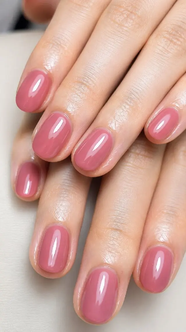 ネイル ワンカラーネイル ピンク ハンドネイル Whitebase nailのネイルデザイン