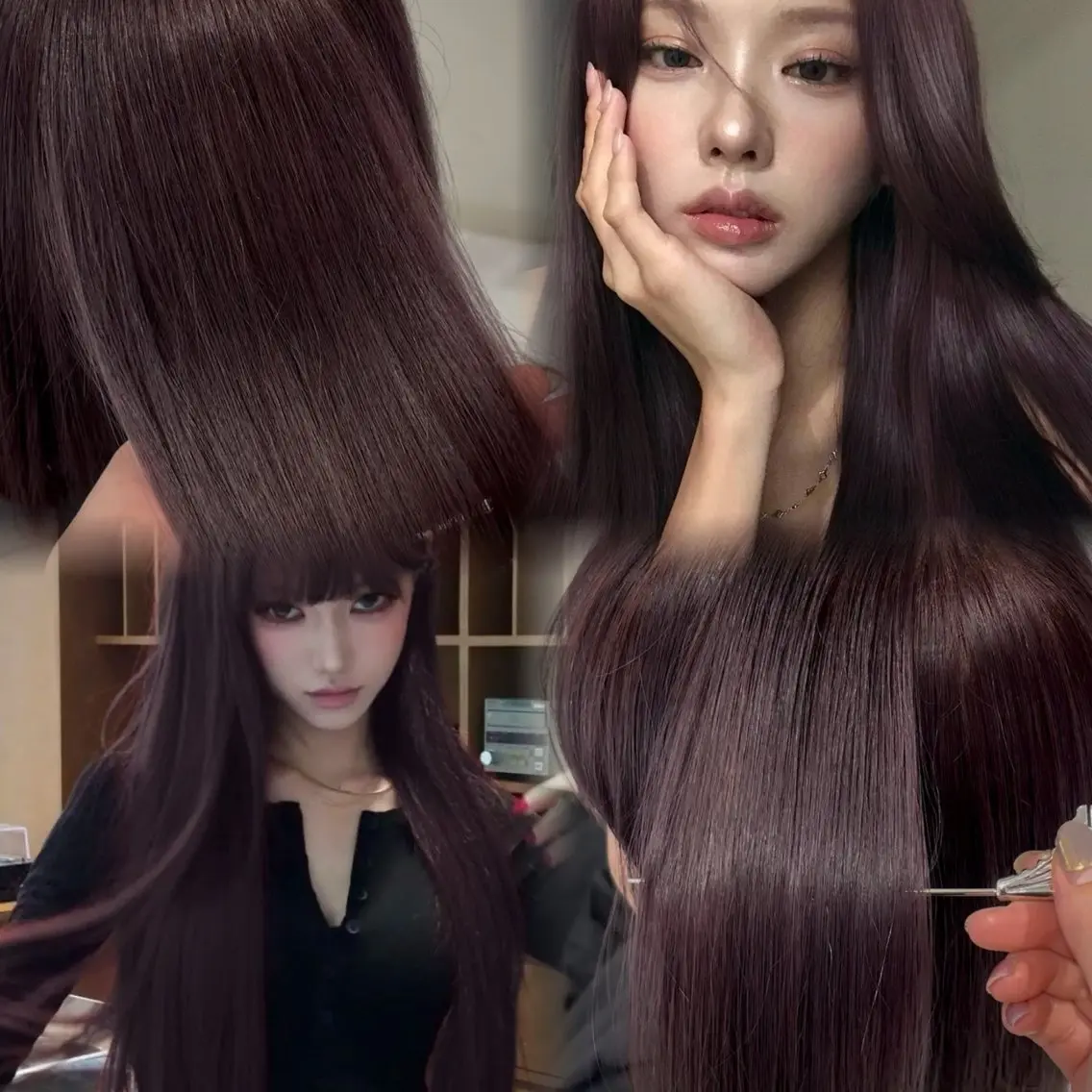 ロング カラー ダブルカラー 高野 日和のヘアスタイル