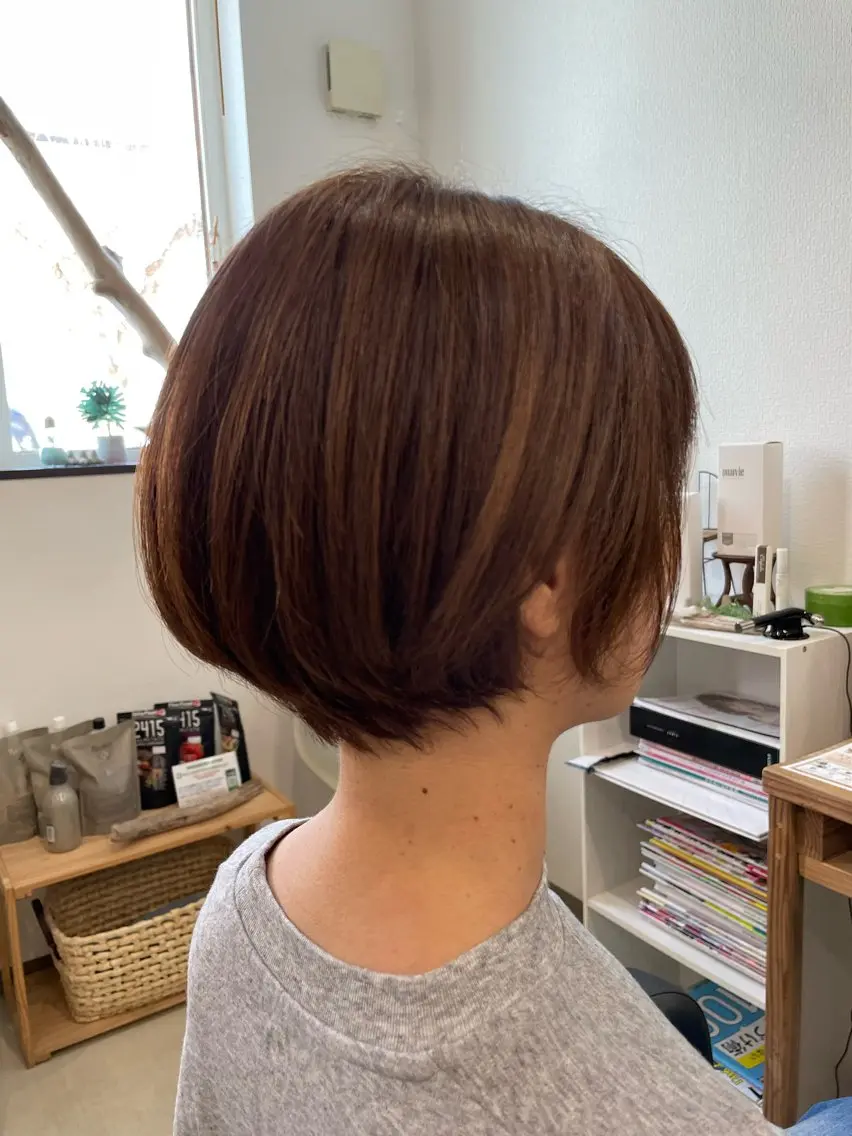 ショート カラー ショートボブ ベージュカラー ボブ ショートヘア カット ヘアカラー chichibu kasumiのヘアスタイル