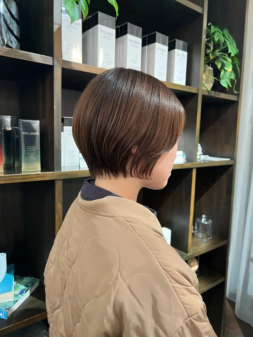 ショート カット デジタルパーマ 加藤園のヘアスタイル