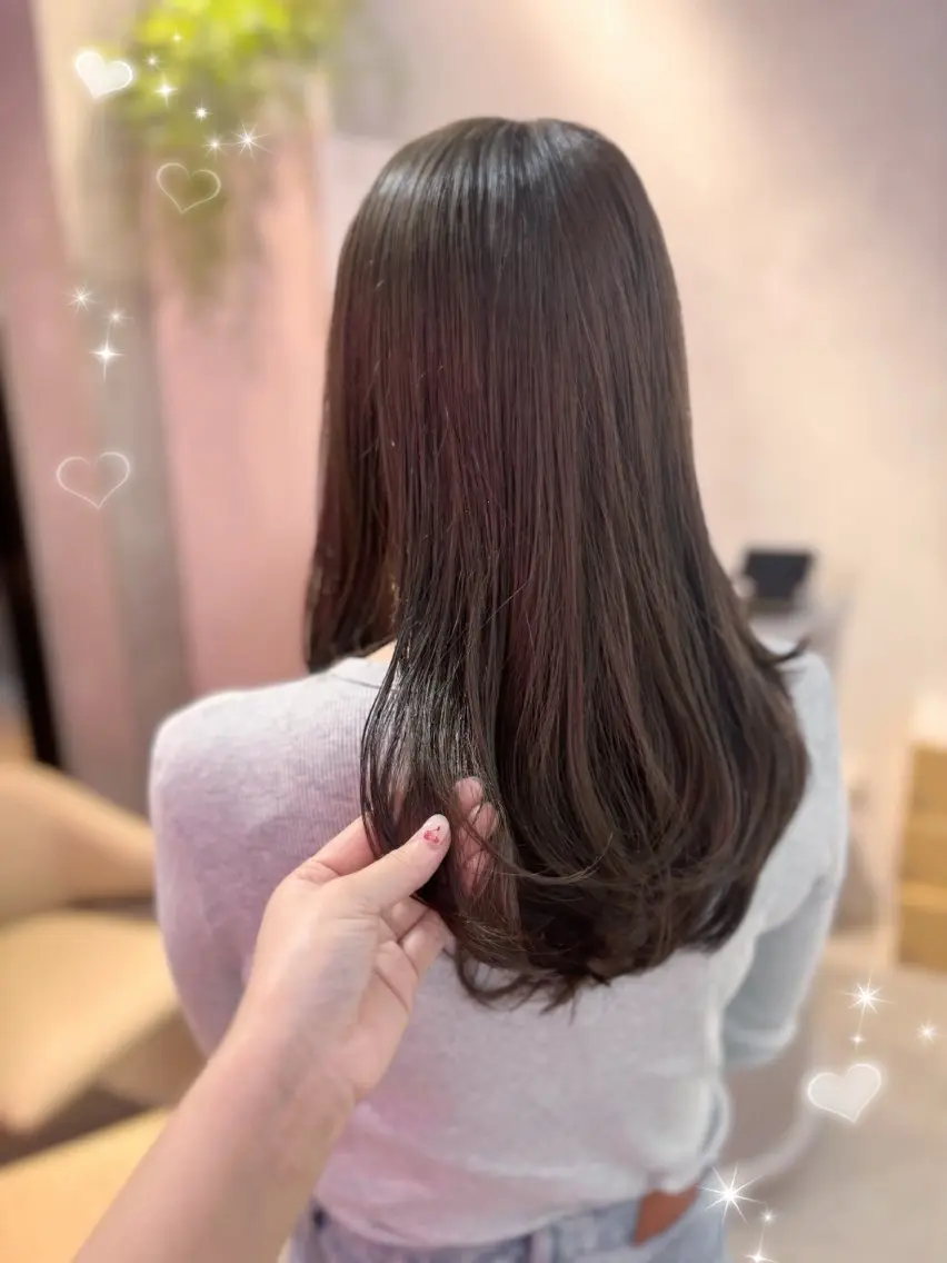セミロング レイヤーカット カット ヘアカラー カット モデル募集🎀あゆみのヘアスタイル