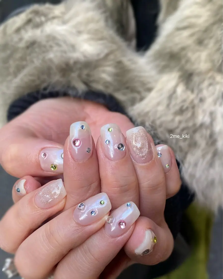 ネイル ミラーネイル ストーンネイル ハンドネイル ハンドケア 大人かわいいネイル♡ Kikiのネイルデザイン