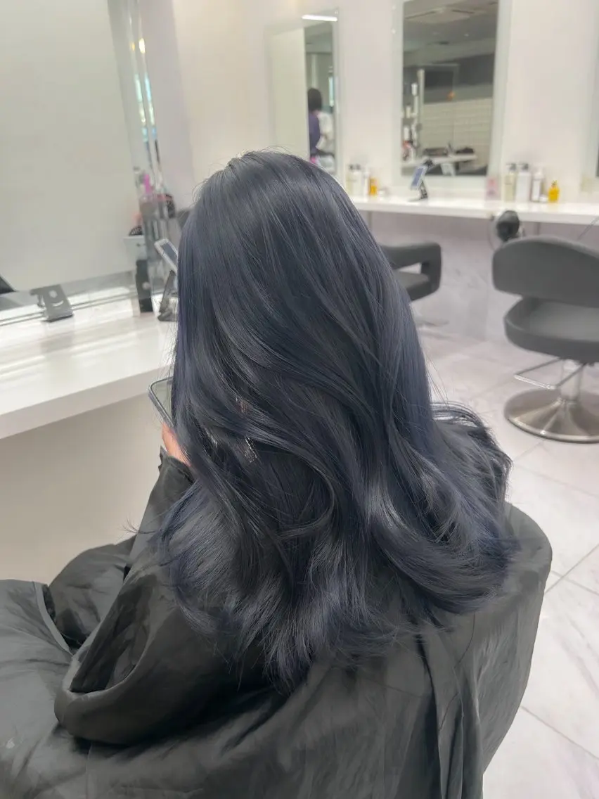 ロング カラー パーマ ヘアアレンジ メンズ キッズ ブリーチなしカラー/ ブラウン/レイヤーのヘアスタイル