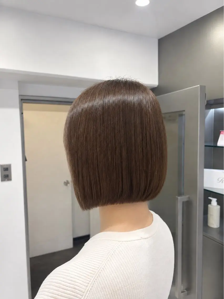ショート ボブ カット ヘアカラー あやか/横浜/ ボブ/透明感カラーのヘアスタイル