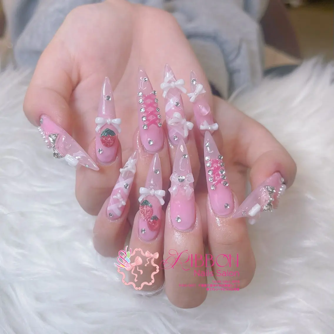 ネイル チークネイル フットネイル フレンチネイル グラデーション 韓国ネイル ハンドネイル Ribbonnail salonのネイルデザイン