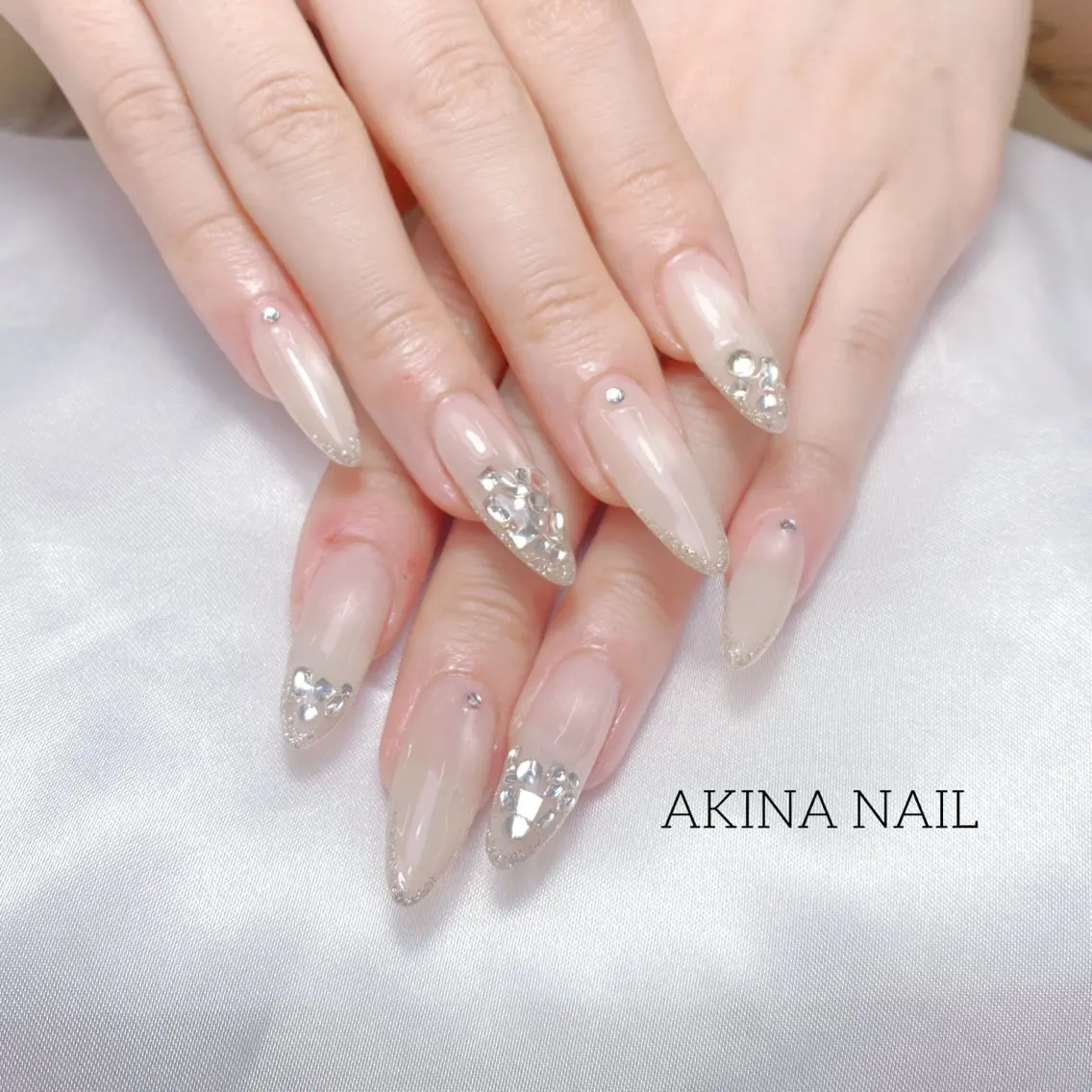 セミロング ハンドネイル Akina Nail 亀戸のネイルデザイン