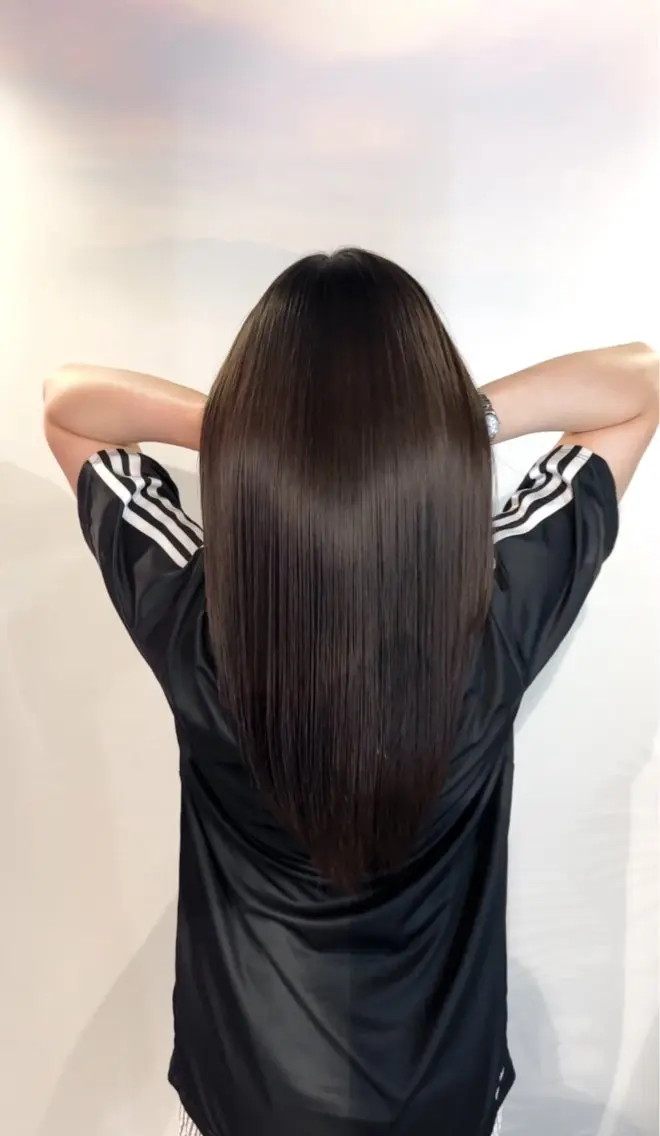 セミロング セミロングパーマ 髪質改善 レイヤーカット 縮毛矯正 オトナかわいい♡◌ ⑅⃝*GISELLEのヘアスタイル