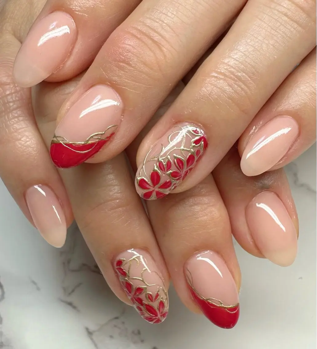 ネイル アートネイル チークネイル キラキラネイル ラメ(グリッター) マグネットネイル Mai’s nailのネイルデザイン