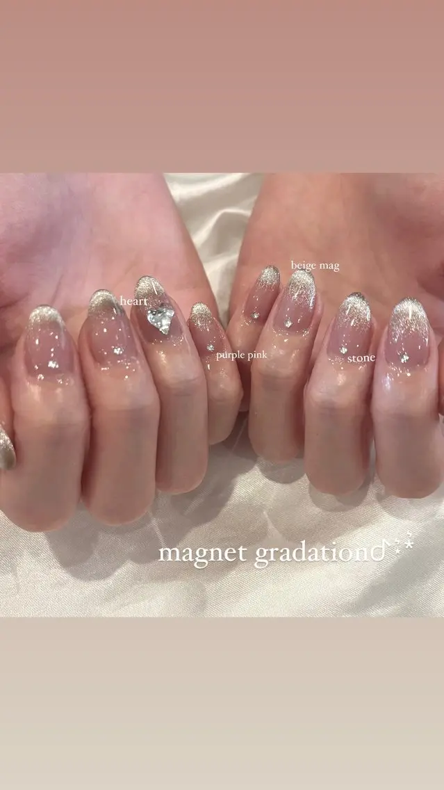 ネイル マグネットネイル ハンドネイル ♡Tajima Yumeka♡のネイルデザイン