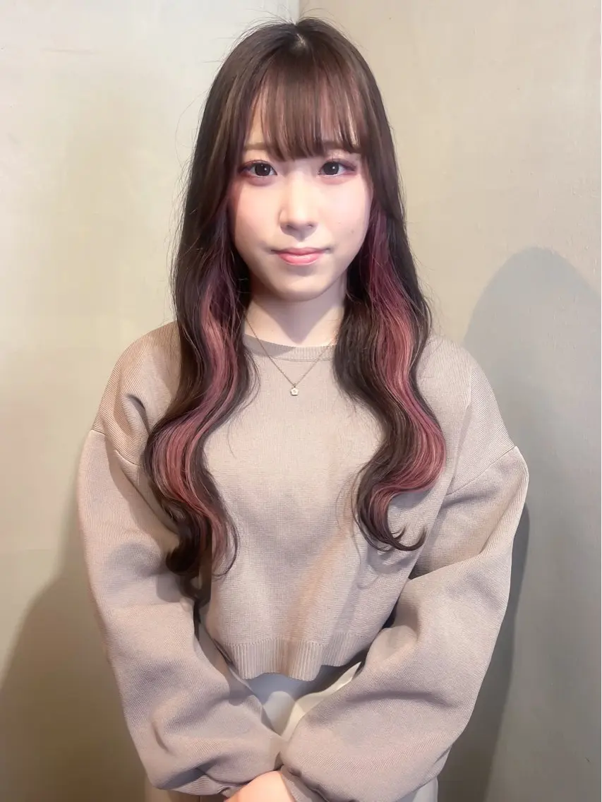 セミロング カラー カット ヘアカラー トリートメント Aya/四条烏丸/ 酸性ストレートのヘアスタイル