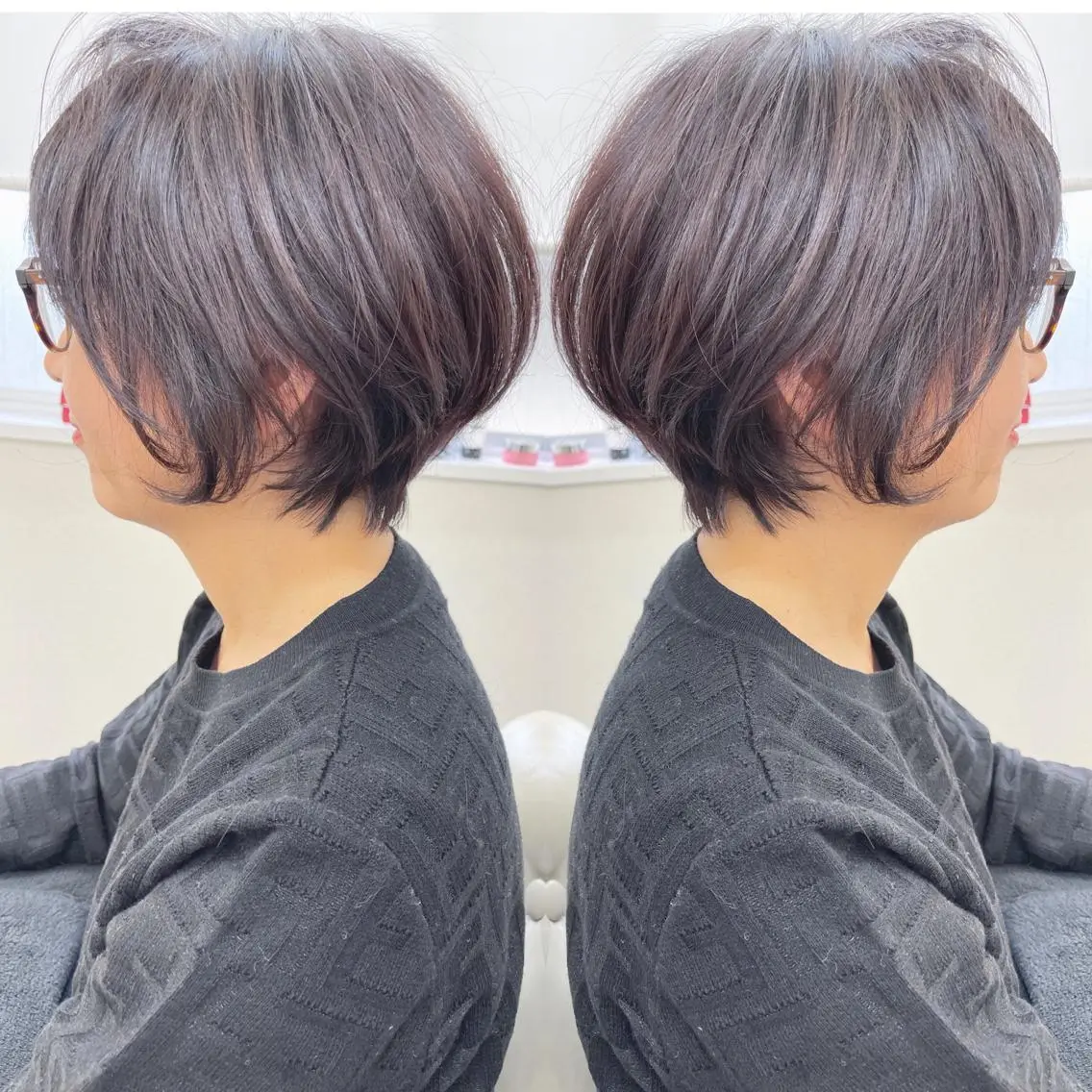 ショート ショートボブ ボブ ショートヘア カット ヘアカラー H (エイチ) 烏丸御池店のヘアスタイル
