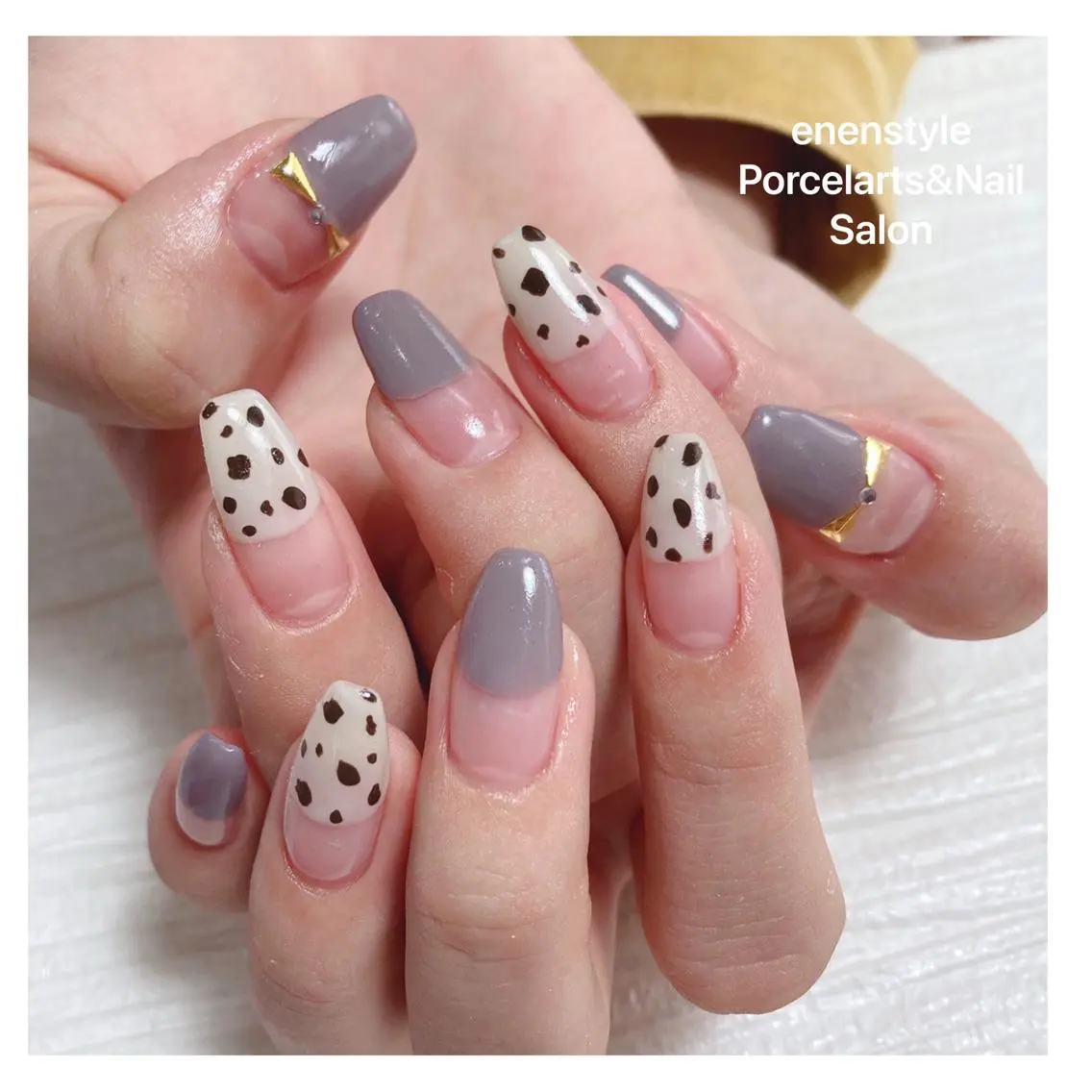 ミディアム ネイル 🐾enen style 🐾のネイルデザイン